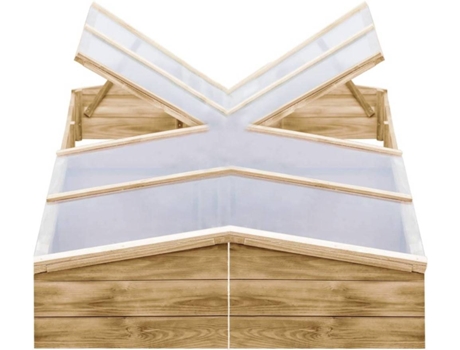 Invernadero VIDAXL de Madera de Pino Impregnada 2 Uds 200x50x35 cm