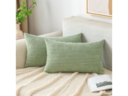 Capa De Almofada De Cordeiro, 30x50 Cm – Verde Feijão