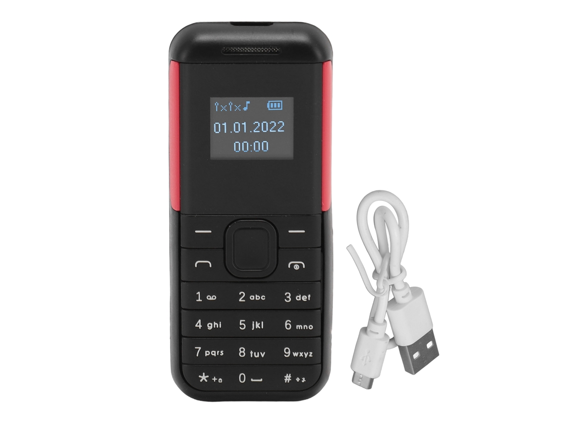 Mini Teléfono Móvil 2g De 0,66 Pulgadas Con Reproductor Bluetooth Y Doble Sim Para Personas Mayores Y Niños.