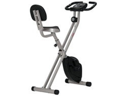 VPMKP - Bicicleta estática plegable Homcom 8 niveles respaldo LCD cardíaco negro