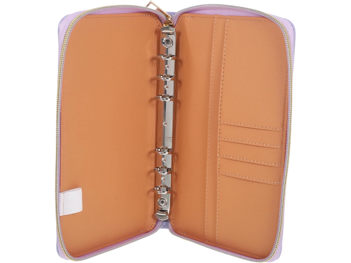 Archivador De Anillas Con Bolsillo Con Cremallera Para Tarjetas Y Organizadores De Almacenamiento.