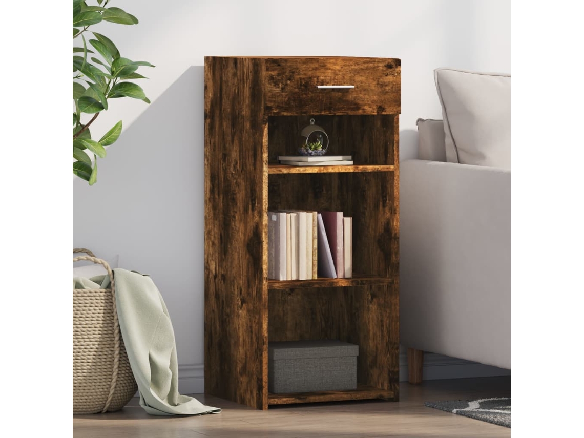 Aparador Madera De Ingeniería Roble Ahumado 40x42,5x93 Cm