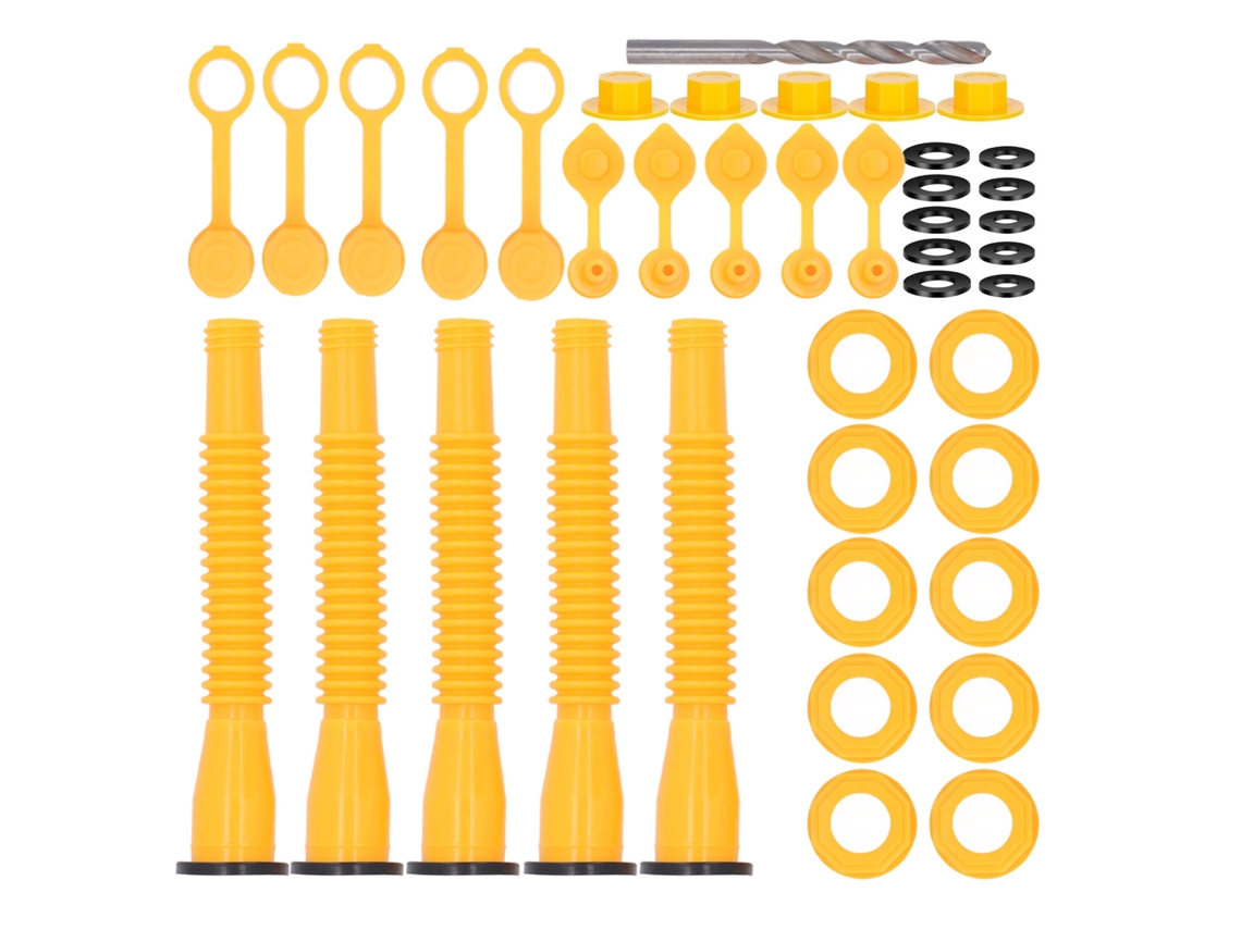 Kit De Bocal Para Galão De Gasolina Flexível Anti-despacho 20,57 Cm Para Galões De 1, 2, 5 E 10 Galões