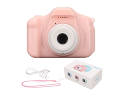 Cámara digital de 8 MP para niños, pantalla IPS de 2 pulgadas, rosa, para viajes al aire libre.