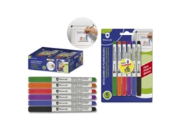Etiquetadoras Pizarra Blanca Blister 6 Colores Bismark 328355