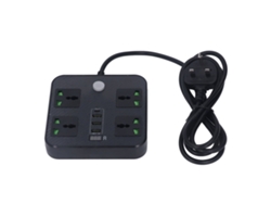 Enchufe multifunción 8 en 1 con salida USB CC 5 V 3,1 A y cable de 2 m (110 V)