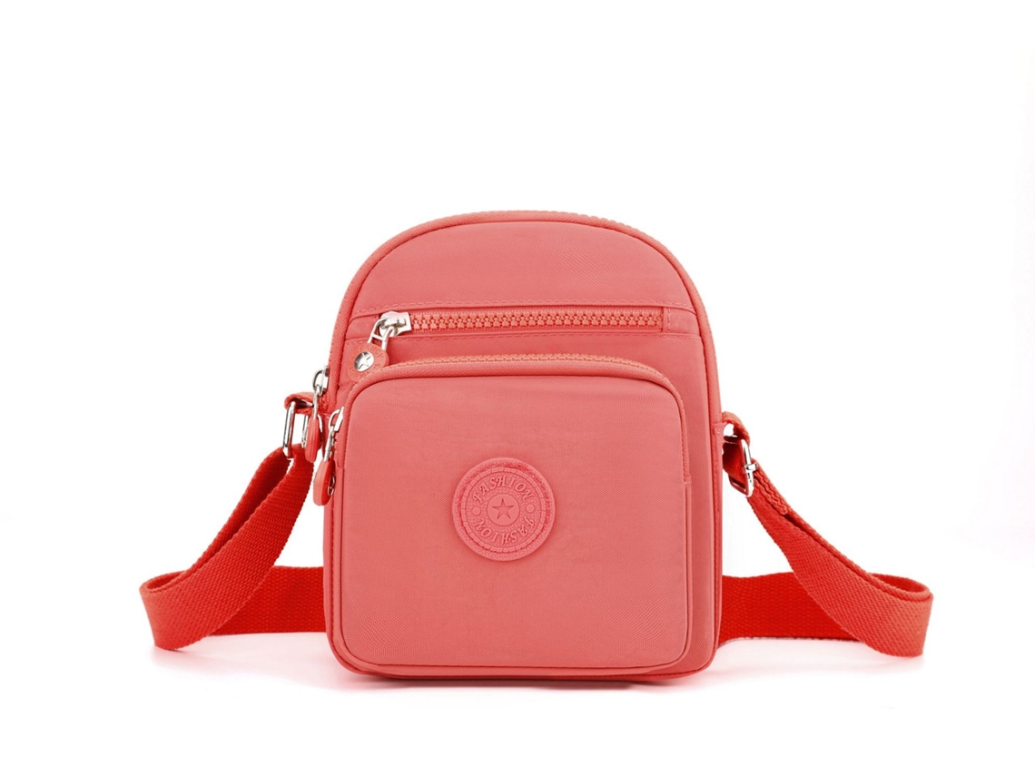 Bolso bandolera elegante (rosa), bolso de hombro ajustable de nailon, informal y moderno.