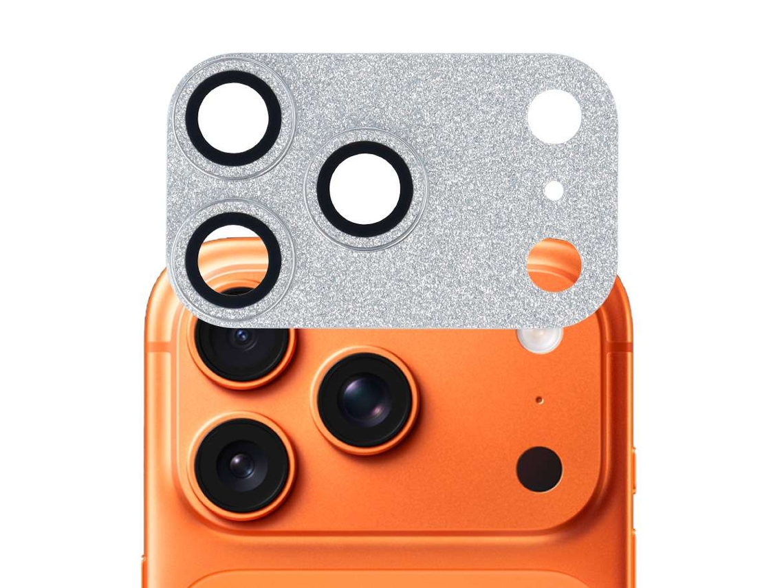 Protector De Cámara Glitter Gris Para Iphone 17 Pro