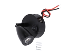 2026-lámpara De Lectura Para Rv Con Interruptor Rotatorio 350° Y Puerto Usb, Foco Led 4000k 10-30v Para Barco Motohome Negro