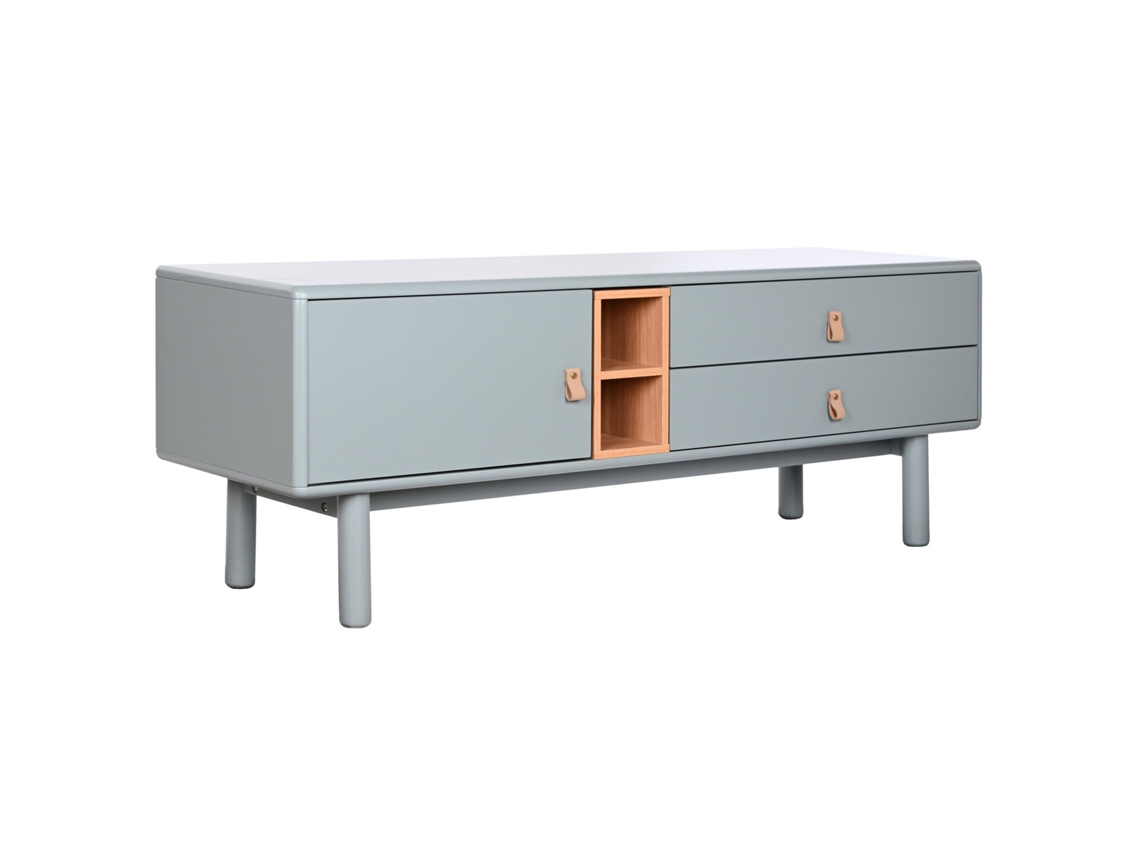 Mueble Tv Mdf Pu Gris 140x40x55cm
