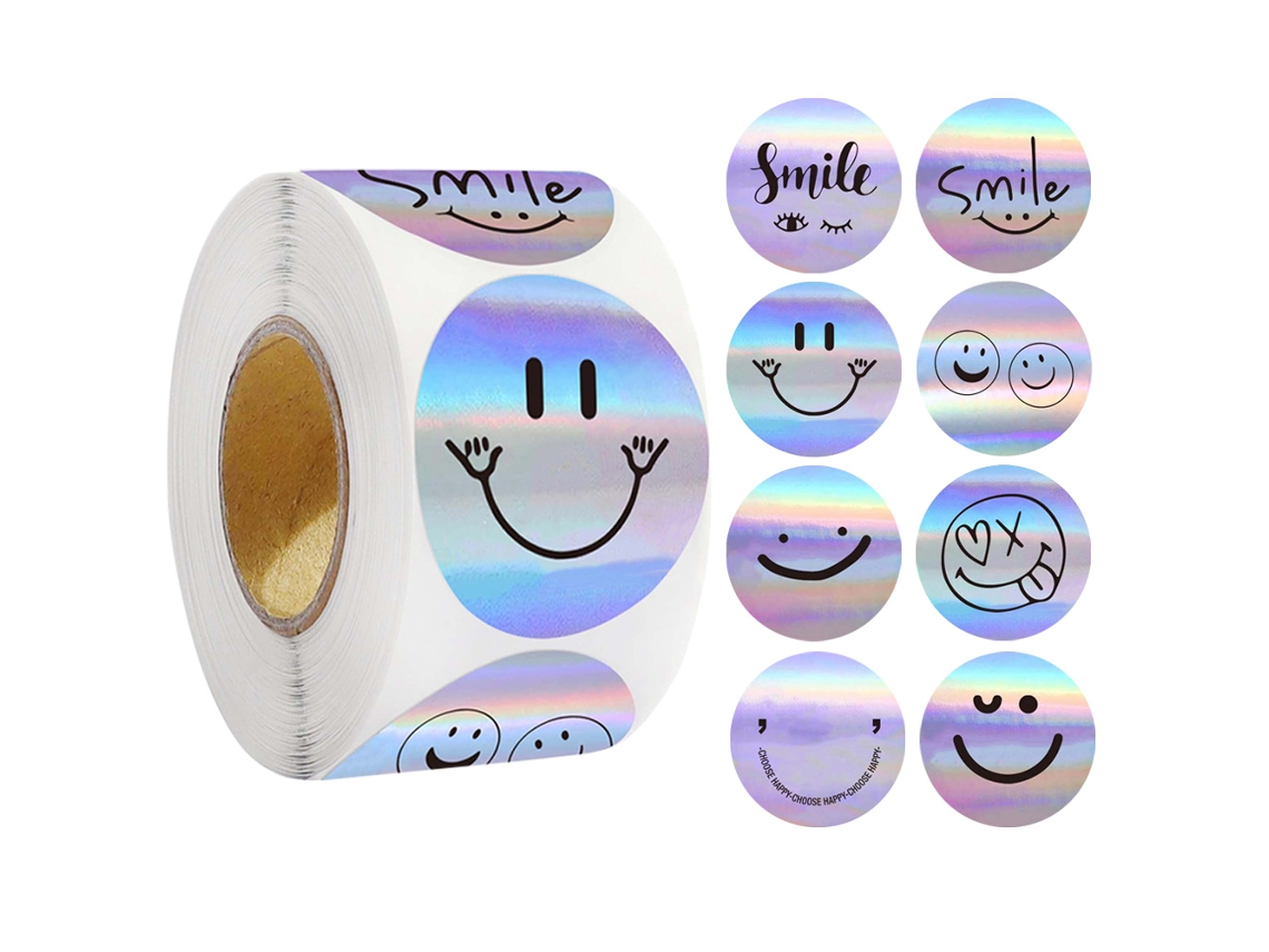 (estilo 1) 500 Etiquetas Láser/rollo, 2,5 Cm/1,0 Pulgada