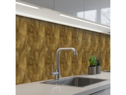 Salpicaderos De Cocina Ecológico - Líneas - Oro 500x60 Cm