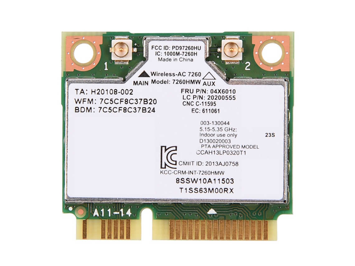 Para Lenovo Thinkpad Intel 7260ac Tarjeta Wifi De Doble Banda Bluetooth 4.0 Wlan 04x6010