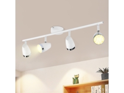 Foco de techo LED Nettlife con 4 bombillas modernas de 4 W, blanco cálido, 3000 K