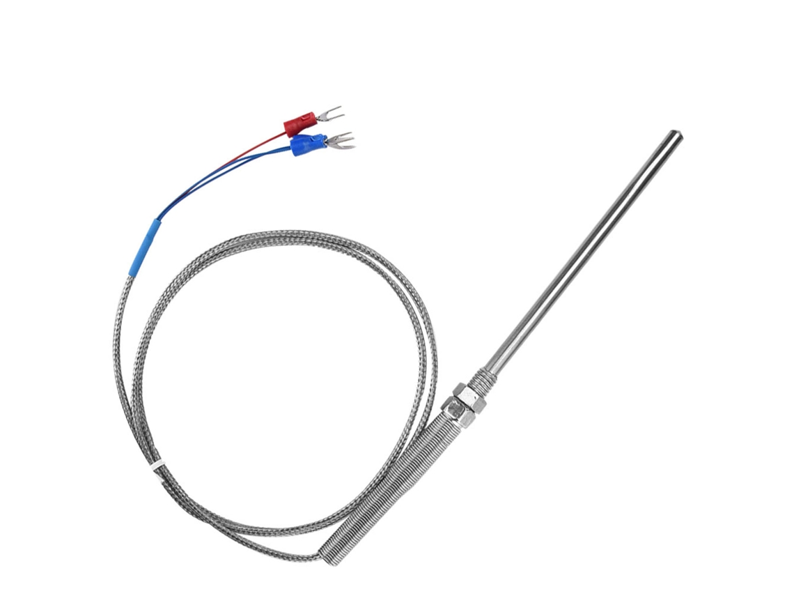 Sensor De Temperatura Pt100 Sonda 100mm Hilo 1m 0-400℃ Termopar M8