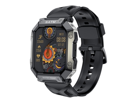 Smartwatch Bomba de oxígeno de presión arterial 5 Atm Fitness impermeable para Android Xiaomi negro