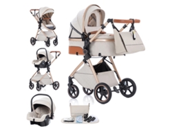 Portabebés, diseño plegable, asa ajustable, estándar V8 Grid, blanco.