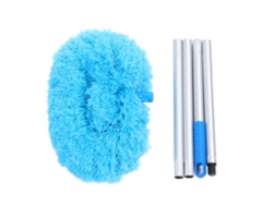 Cepillo De Limpieza Giratorio De 360° Con Mango Extensible De 140 Cm Para Techos Altos, Ventiladores Y Muebles - Azul