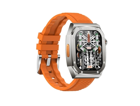Smartwatch KLACK Z79 Max con Pantalla HD Ultra de 2.1 Pulgadas Impermeable IP68 100 Modos Deportivos 460 mAh Naranja