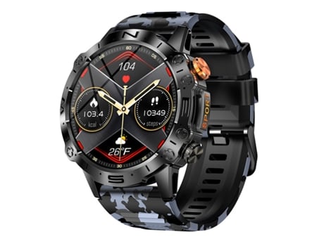 Smartwatch K59 pantalla talk music time 1.43 multideporte Camuflaje negro