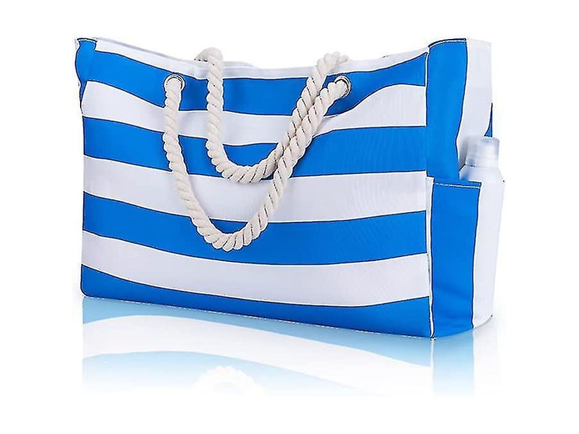 2026-bolso Playa Grande Impermeable Con Cremallera, Bolsa De Piscina Para Familia Con 5 Bolsillos Y Cuerdas Resistentes