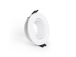 Aro Downlight Cónico Bajo Ugr Para Bombilla Led Gu10 / Gu5.3 Corte Ø 75mm Branco