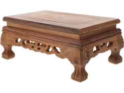 Soporte Para Plantas De Interior De Madera De Pollo, Base Sólida De 19,5 X 12,5 X 8 Cm, Elevador Estable.