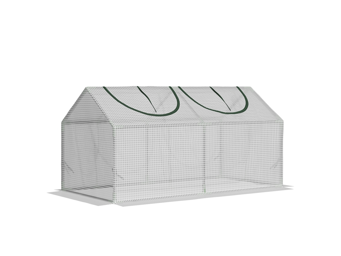 Invernadero De Lámina Metálica Con Ventana, Pe,casa Para Tomates,estructura Fría,120x60x60 Cm,blanco