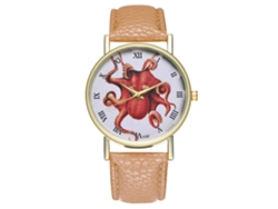 Elegante Reloj De Pulsera Unisex De Cuarzo, Duradero, Diseño Moderno, Amarillo.