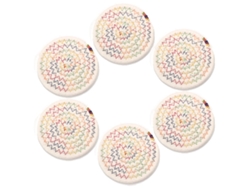 Juego de posavasos con aislamiento para el hogar, soporte para taza de té y cuenco, juego trenzado de cuerda de algodón de 6 piezas TRUYUETY