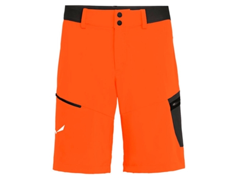 Calção SALEWA Shorts Pedroc Cargo 2 Durastretch Laranja S Homem