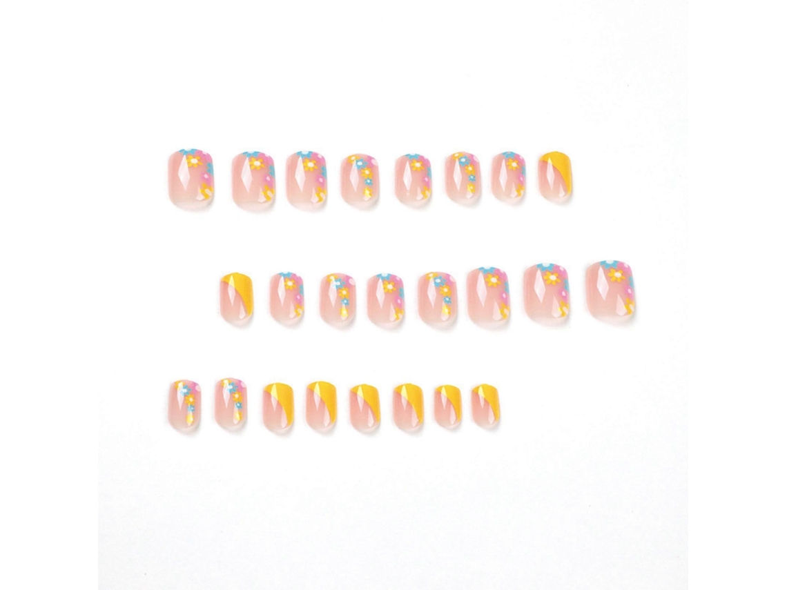 Cuidado de uñas: Uñas postizas acrílicas removibles para uso diario, uñas artificiales para decorar. Nostalgia88