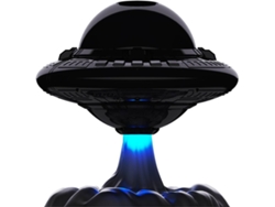 Luz nocturna para el hogar con forma de OVNI, cielo estrellado y modo de respiración de nebulosa, múltiples configuraciones de luz, alimentación por USB (negro)