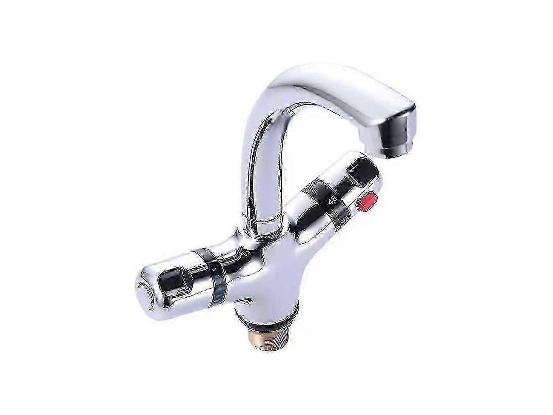 Grifo termostático doble mezclador de acero inoxidable Nostalgia88
