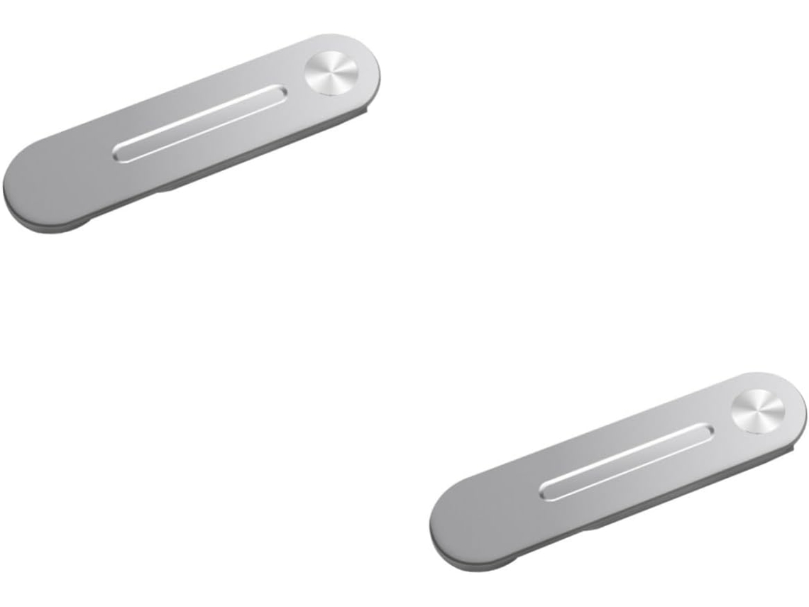 Juego De 2 Soportes Magnéticos Plateados Con Clip Para Portátil