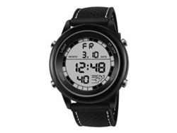 Reloj Deportivo Electrónico Luminoso Sanda Para Jóvenes, Resistente Al Agua, Con Correa Blanca Y Negra.
