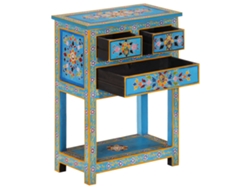 Aparador | Mueble De Comedor | Buffet Turquesa De Madera Maciza De Mango 55x30x76 Cm Wsd279311