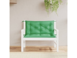 Cojines De Banco De Jardín 2 Uds Tela Oxford Verde 100x50x7 Cm