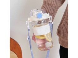 Botella Infantil Blanca, Portátil, A Prueba De Fugas, De Gran Capacidad Y Diseño Moderno Para Niñas, Ideal Para La Escuela Y Actividades Al Aire Libre.
