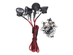 Faros LED Mali para coches RC, 4 faros LED blancos de alta luminosidad, focos delanteros para coches RC Crawler 1/10 Axial SCX10 90046