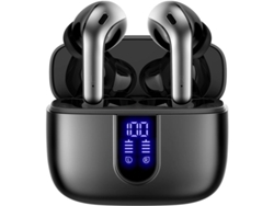 Auriculares Inalámbricos Bluetooth Con 60 Horas De Reproducción, Indicador Led De Batería Y Clasificación Ipx5.
