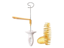1 cortador de papas en espiral de acero inoxidable para zanahorias, pepinos y barbacoa. Everley891