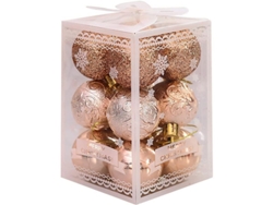 12 adornos para árbol de Navidad, bolas irrompibles de 40 mm, decoración navideña colgante.