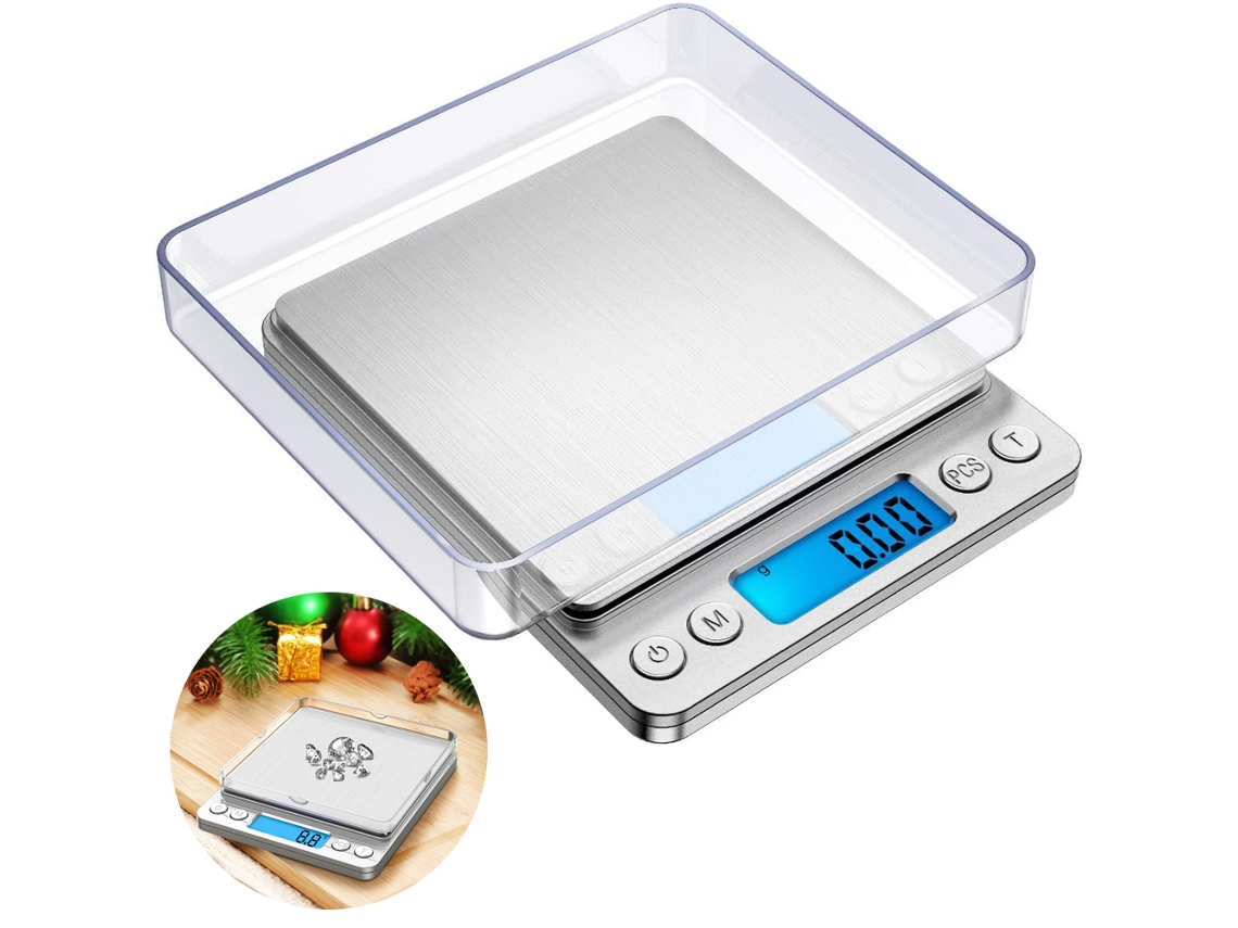 Balança Digital de Cozinha Pequena para Joias 500 G/0 01 gBalança Alimentos Grama e Oz Gramas com Lc