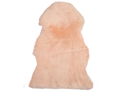 Alfombra de pelo largo BELIANI Uluru de Piel de oveja Rosa 65x110