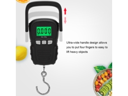 Balanza eléctrica portátil mini de 50 kg con pantalla LED y correa de 1,5 m.