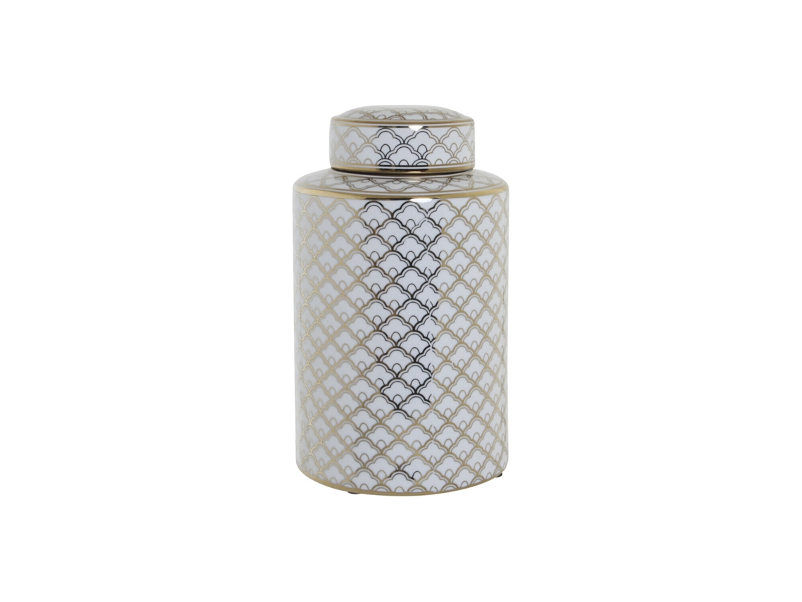 Jarron Porcelana Blanco 18x18x30,5cm