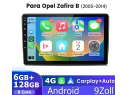 Gps Rádio Android Para Opel Zafira B 2005 2014 128gb Android 15 Com 4g E Android Auto Sem Fio