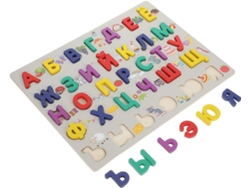 Rompecabezas Montessori De Madera Con El Alfabeto Ruso Para Niños Y Niñas.