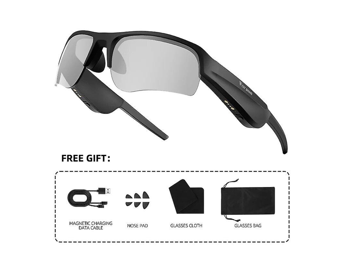 Gafas de ciclismo inteligentes West Biking con auriculares inalámbricos Bluetooth, gafas deportivas con audio, auriculares para conducir y profesionales